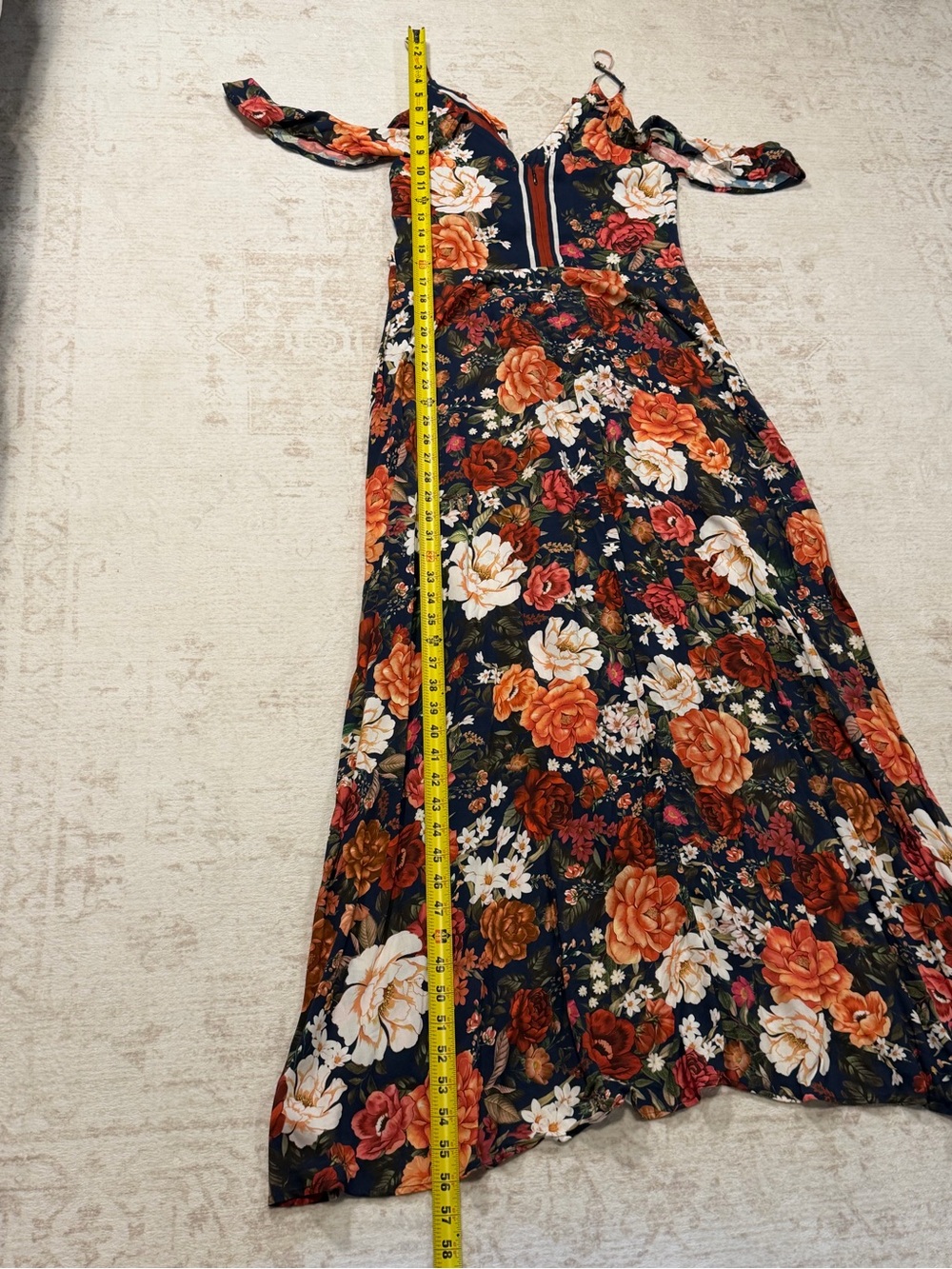 FARM Rio Floral Off Shoulder High Low Maxi Dress Size Large (G) - Picture 10 of 10